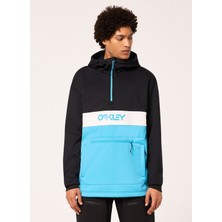 Oakley Siyah - Mavi Erkek Kapüşonlu Baskılı Sweatshirt FOA404727 Tnp Nose Grab Softshell H