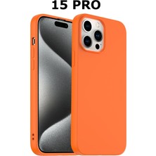 Gritty Apple iPhone 15 Pro Turuncu Silikon Kılıf