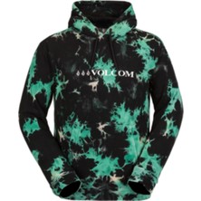 Volcom Siyah Erkek Kapüşon Yaka Desenli Sweatshirt