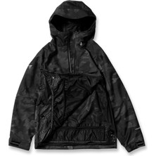 Volcom Siyah Erkek Kapüşon Yaka Desenli Kayak Montu