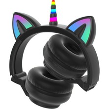Anthony Unicorn Bluetooth Kulaklık Kafa Monte Sevimli Kedi Kulaklar (Yurt Dışından)