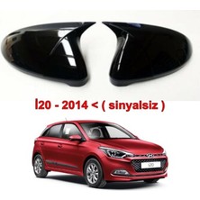EGD Hyundai I20 Sinyalsiz Yarasa Ayna Kapağı Plastik Parlak Siyah