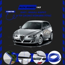STS Oto Aksesuar Alfa Romeo 147 Oto Araç Kapı Koruma Fitili 5metre Parlak Mavi Renk