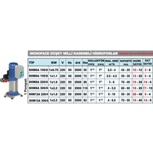Sumak SHT8A 300/8 - 3hp Hidrofor 18KAT/25 Daire