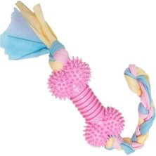 EuroDog Puppy Toys Diş İpli Kauçuk Kemik Yavru Köpek Oyuncağı Pembe 43 Cm