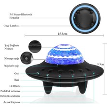 Etabel Ticaret Etabel Starry Galaxy Projektör Hoparlör Bluetooth Ufo Gece Lambası Sgphgl