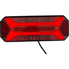 Ahmet Otomotiv Yeni Star Neon LED Stop Lambası Kayar Sinyalli Kamyon-Tır-Dorse-Karavan-Kamyonet 12X24 Volt 1ADET