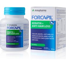 Arkopharma Forcapil® Keratin + Anti Hair Loss – Saç Dökülmesine Karşı Takviye Edici Gıda - 60 Kapsül