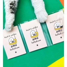 Giftmoda Küçük Bi Yıkıldım Tasarımlı Pp Mini Çanta Defter ve Kalem Set