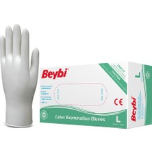 Beybi Lateks Pudralı Eldiven 100 Adet - L