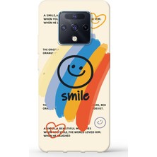 Teknolojik Reyon Tecno Camon 16 Premier ile Uyumlu Smile Esnek Silikon Baskılı Kılıf