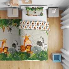 instababyrooms Çocuk Odası Çift Taraflı Dijital Baskılı Çarşafsız Nevresim Takımı Model 00090
