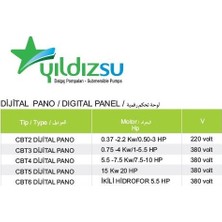 Yıldız Su 0.5-3 Hp 220V Monofaze Dalgıç ve Hidrofor Su Pompa Koruma Kontrol Panosu -Dijital Ekran,türkçe Menü