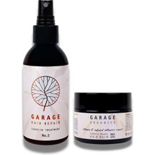 Garage Organics Sağlıklı Uzamaya Yardımcı Saç Bakım Seti - Durulanmayan Saç Kremi No.2 Sprey + Hair Balm