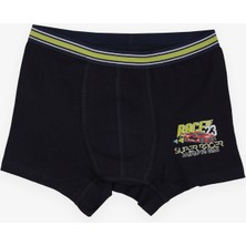 Katamino Erkek Çocuk Boxer Araba Yarışı Baskılı 7-10 Yaş, Lacivert