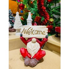 Renkli Fırça Renklifırça Welcome Tutan Cüce Polyester Biblo Yılbaşı