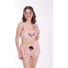 Velproza Peluş Şortlu Pijama Takımı