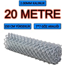 Msy Fence 2mm Kalınlık - 7*7 Göz - (1.5M*20M) Helezon Tel Örgü Bahçe Teli Çit Teli Galvanizli Tel Örgü