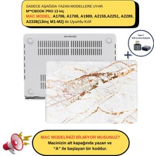 McStorey Macbook Pro Kılıf 13inç M1-M2 A1706 A1708 A1989 A2159 A2251 A2289 A2338 ile Uyumlu Mermer10NL