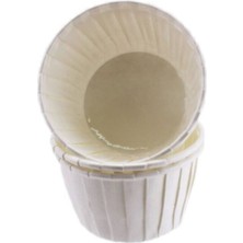 Depposite Cupcake Kalıbı Minik Boy Düz Renk 38X30 mm 50 Adet Beyaz