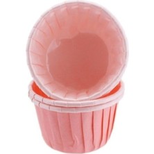 Depposite Cupcake Kalıbı Büyük Boy Düz Renk 62*40 mm - 100 Adet Pembe