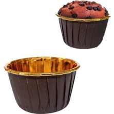 Depposite Kahverengi Altın Muffin Kapsül 25'li 4 cm