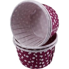 Depposite Cupcake Kalıbı Büyük Boy 62*40 mm - 50'li Puantiyeli Mor