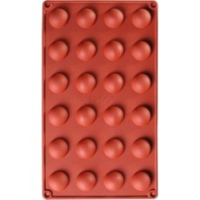 Gurmender Yarım Küre Silikon Kalıp 24 Lü Ağız Çapı- 2.8 cm