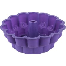 Depposite Nokta Şekilli Mor Renkli Silikon Kek Kalıbı 26X26X10CM