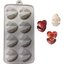 Depposite Silikon Çikolata Kalıbı Elmas Kalp 4x4 cm