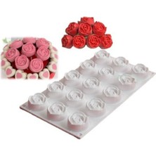 Gurmender Silikon Kek Kalıbı 15 Li Gül 30X17,5 cm