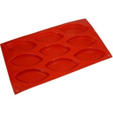 Gurmender Silikon Kek Kalıbı 9 Lu Mekik 9.5 cm