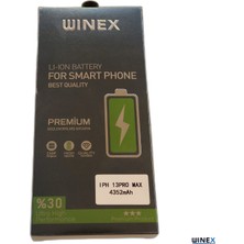 Winex Iphone 13 Pro Max Uyumlu Güçlendirilmiş Premium Batarya