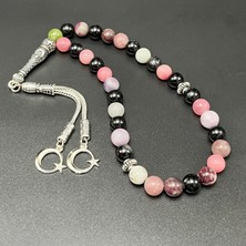 Yıldız Doğal Taş Renkli Turmalin 8mm 33'lük Doğal Taş Tesbih