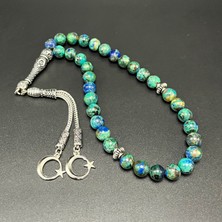 Yıldız Doğal Taş Azurit Malakit 8mm 33'lük Doğal Taş Tesbih