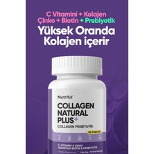 Nutriful Collagen Natural Plus 5 Tip Collagen+Prebiyotik Tip 1-2-3-5-10 (C Vitamini, Selenyum) 90 Tablet