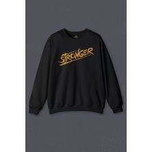 So Cool  Sweatshirt Stronger Daha Güçlü Sporcu Gym Fitness Spor Baskılı Sweat