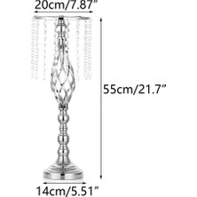 Hermoso Masalar Için 2 Parça Kristal Çiçek Standı, Masa Üstü Akşam Yemeği Etkinliği B (Yurt Dışından)