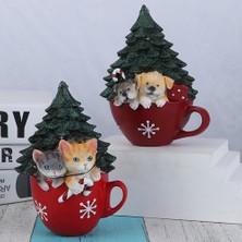 Hermoso Adet Noel Reçine Kedi Figürleri Ev Bar Cafe Yeni Yıl Hediyesi Için (Yurt Dışından)