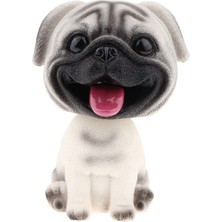 Hermoso Araba Araç Dekoru Için Reçine Sevimli Bobble Head Köpek Kafa Köpek Yavrusu - Pug (Yurt Dışından)