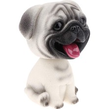 Hermoso Araba Araç Dekoru Için Reçine Sevimli Bobble Head Köpek Kafa Köpek Yavrusu - Pug (Yurt Dışından)