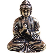 Hermoso Mini Buda Heykeli Bronz Buda Heykeli Çin Budizmi Saf (Yurt Dışından)