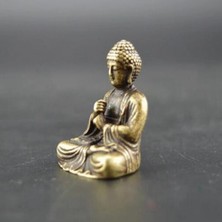 Hermoso Mini Buda Heykeli Bronz Buda Heykeli Çin Budizmi Saf (Yurt Dışından)