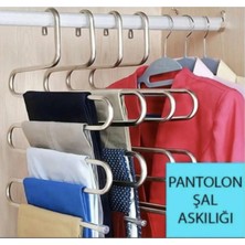 Orcey Ticaret Metal Pantolon Eşarp Askısı 5 Katlı