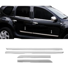 ZNZ Oto Aksesuar Dacia Duster Krom Yan Kapı Çıtası 4 Kapı P.çelik 2010-2017 Arası