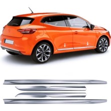 ZNZ Oto Aksesuar Renault Clio 5 Hb Krom Yan Kapı Çıta 4 Kapı 2019 Sonrası P.çelik