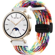 Sneezy Huawei Watch Gt 4 41MM Ile Uyumlu 18MM Fiberlink Manyetik Tokalı Örgü Kordon