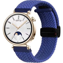 Sneezy Huawei Watch Gt 4 41MM Ile Uyumlu 18MM Fiberlink Manyetik Tokalı Örgü Kordon