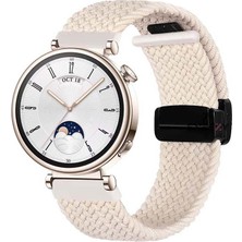 Sneezy Huawei Watch Gt 4 41MM Ile Uyumlu 18MM Fiberlink Manyetik Tokalı Örgü Kordon