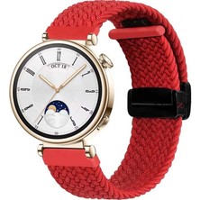 Sneezy Huawei Watch Gt 4 41MM Ile Uyumlu 18MM Fiberlink Manyetik Tokalı Örgü Kordon